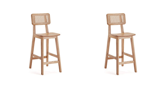 Versailles Counter Stool in Nature Cane Set of 2 - Awoken Home